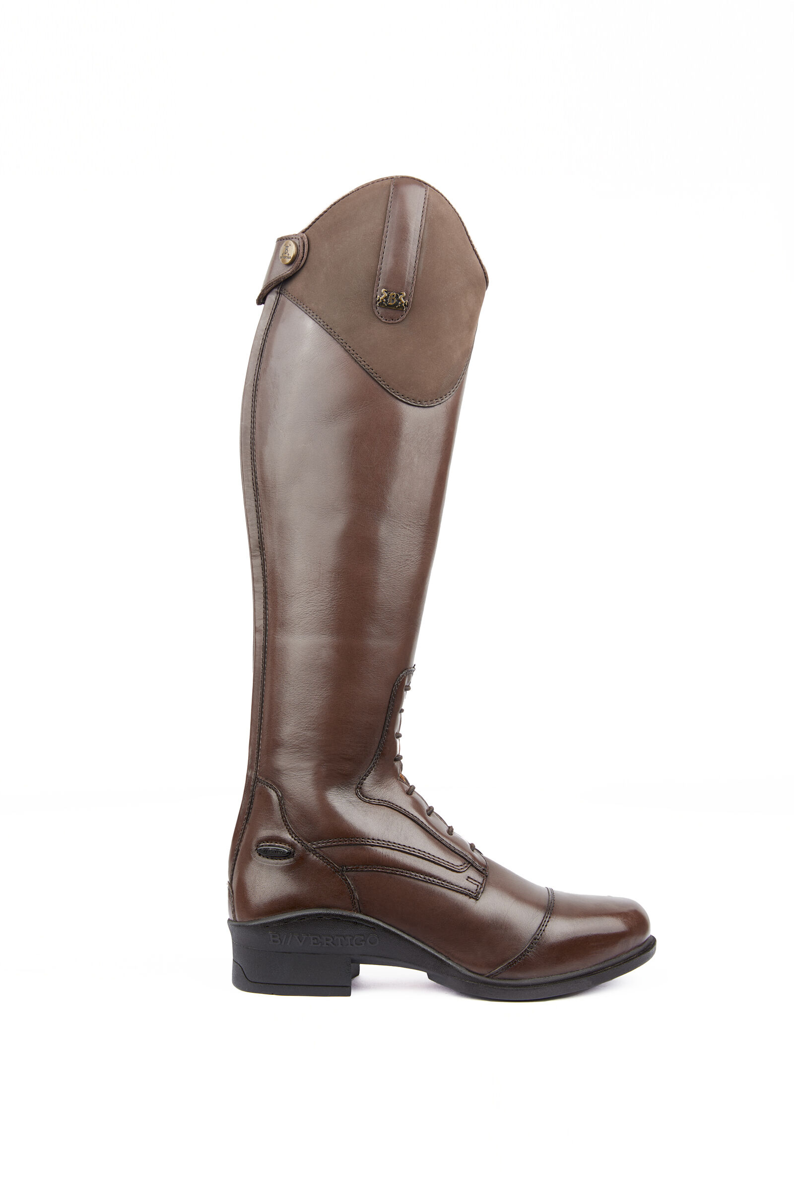 Brown long leather riding boots shop