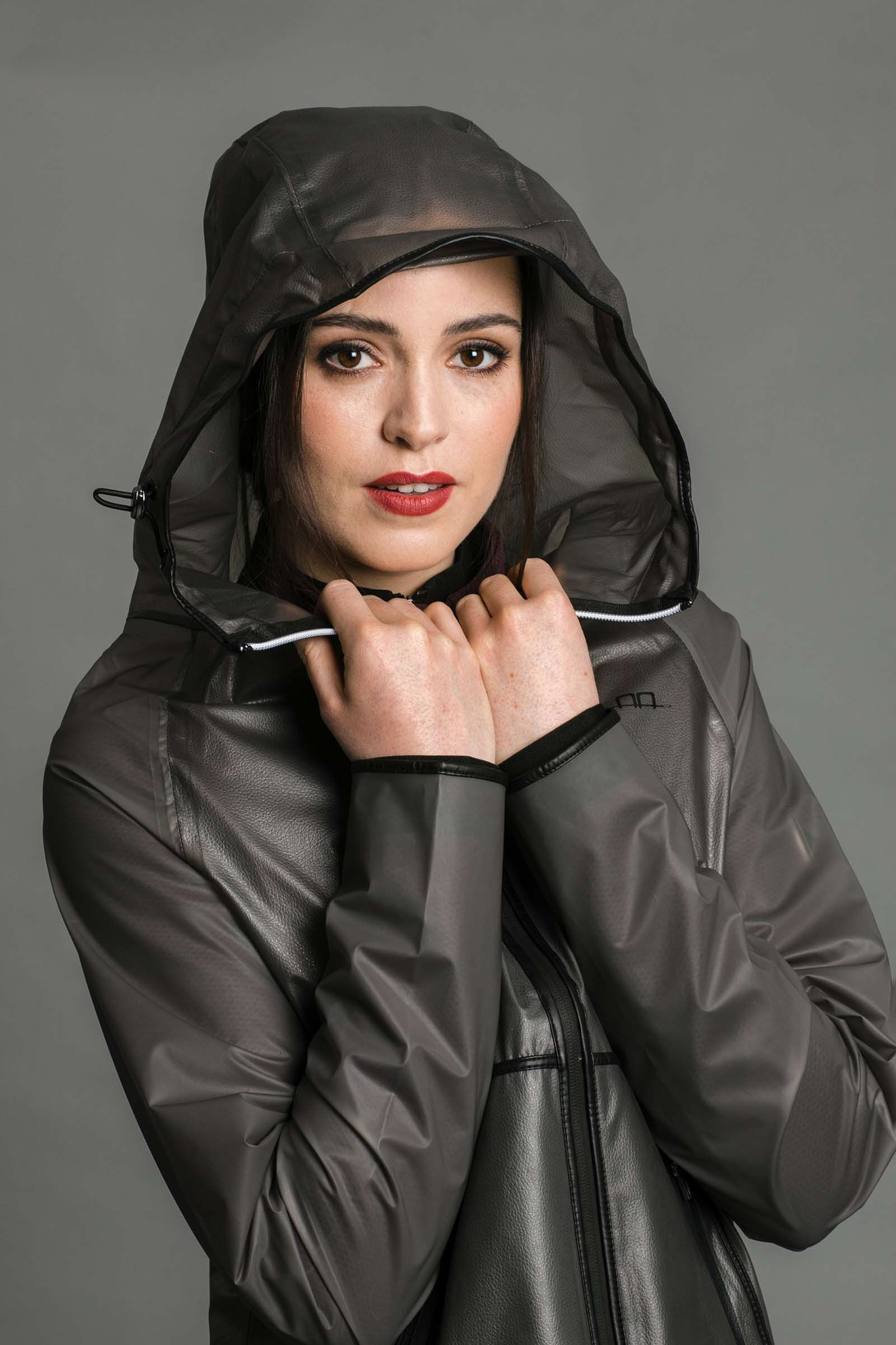 Hooded clear vinyl jacket new arrivals