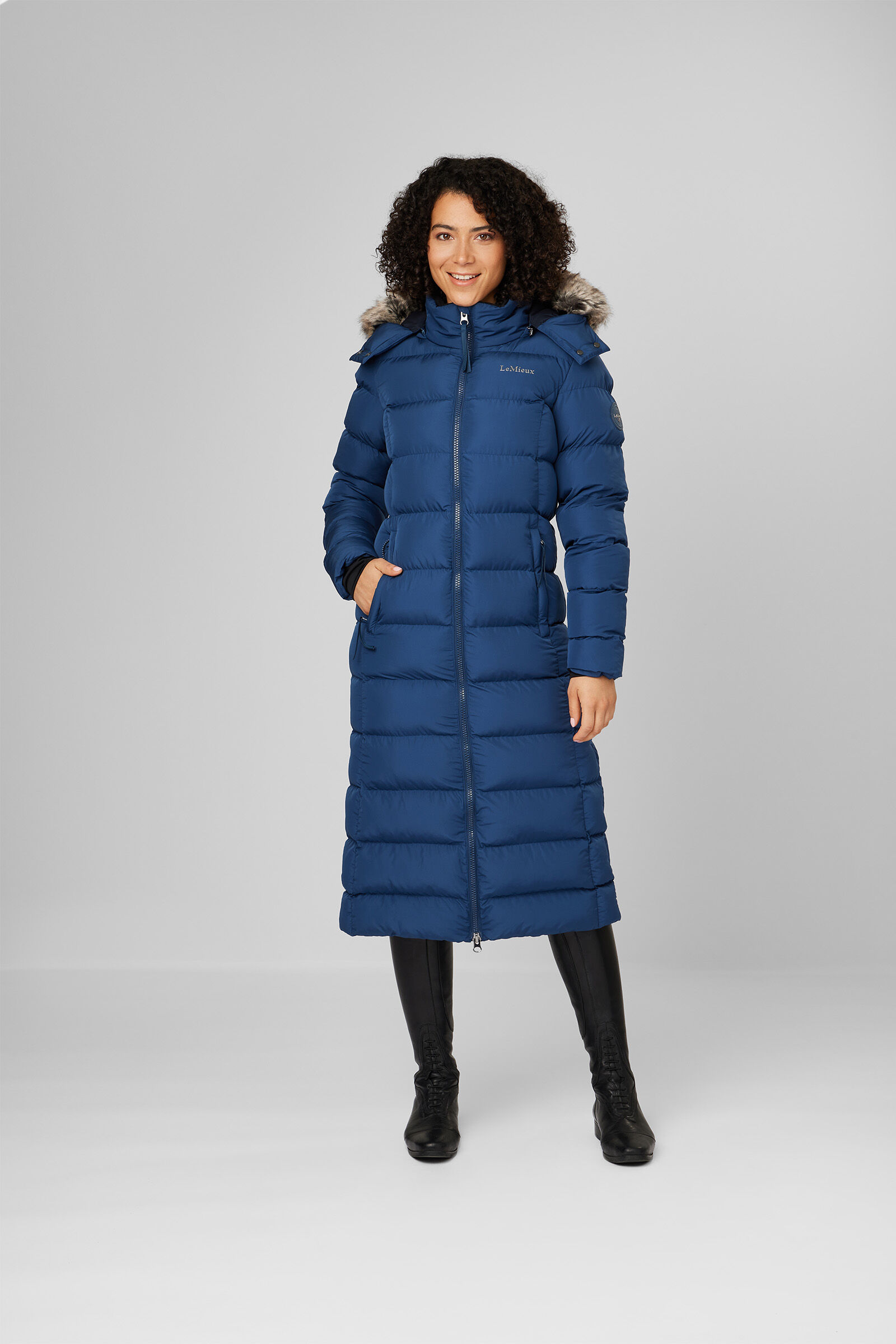 Harper quilted longline coat clearance