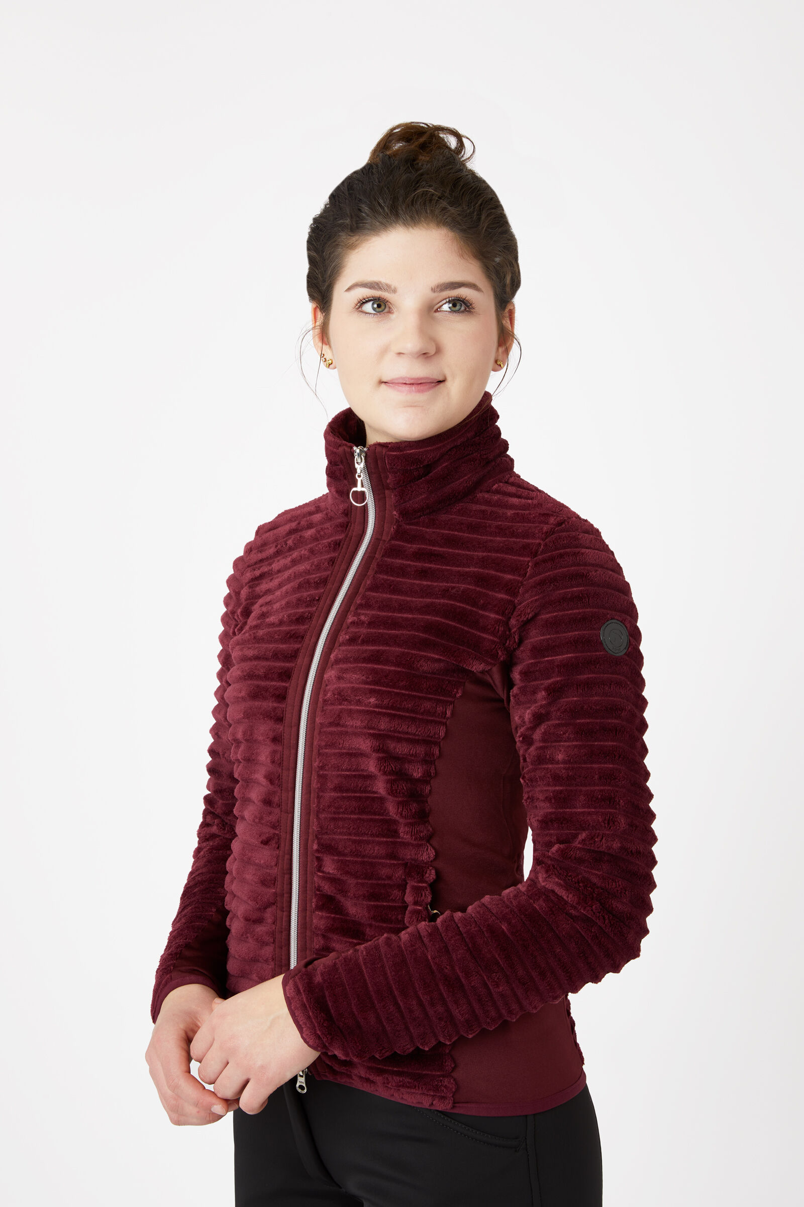 Buy Horze Della Women s Striped Fleece Riding Riding Jacket horze.eu