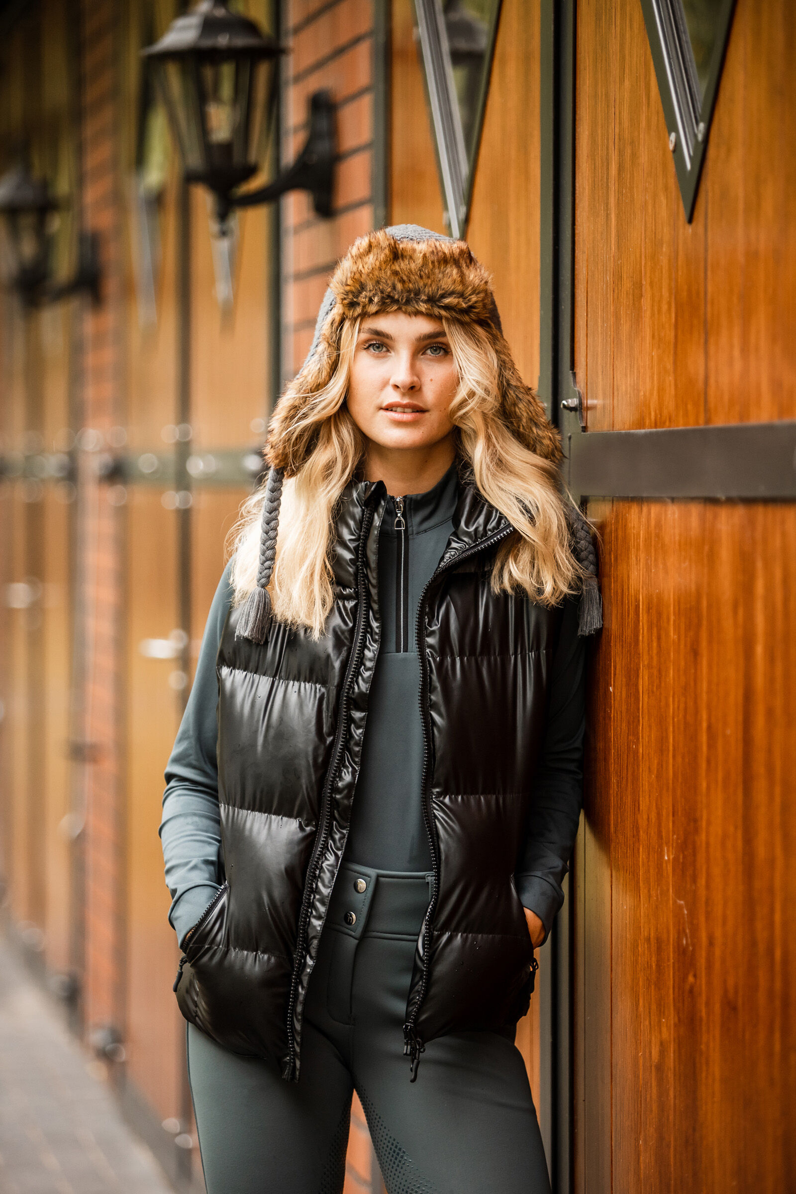 Black shiny deals vest