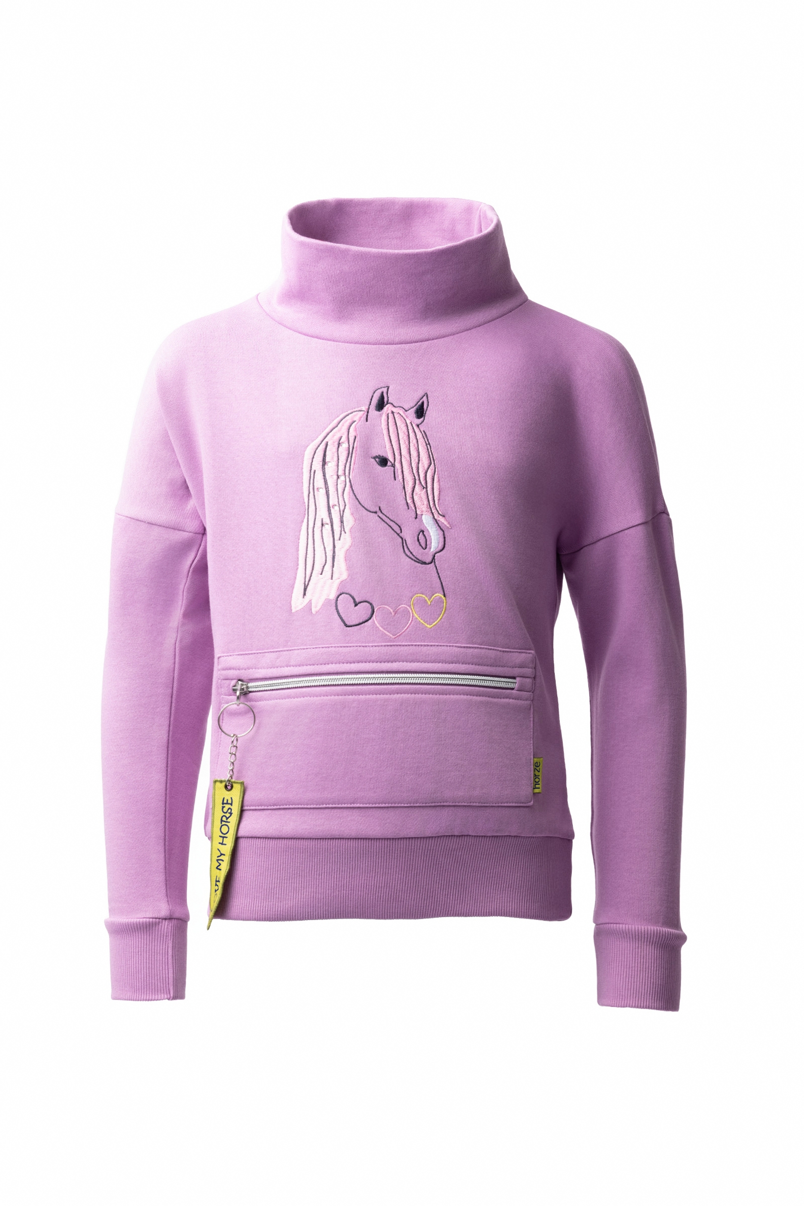 PURPLE HIGH COLLAR SWEATSHIRT, CHILD