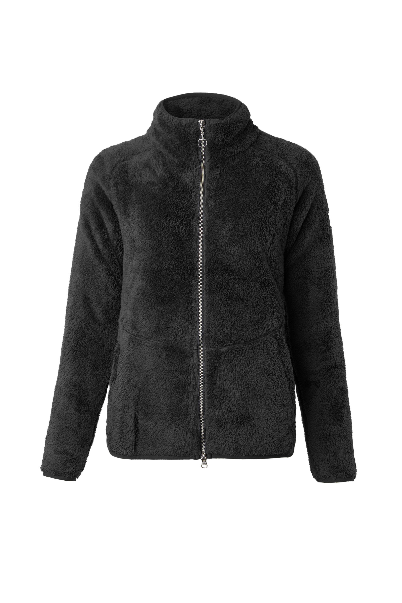 Black fluffy 2025 fleece jacket