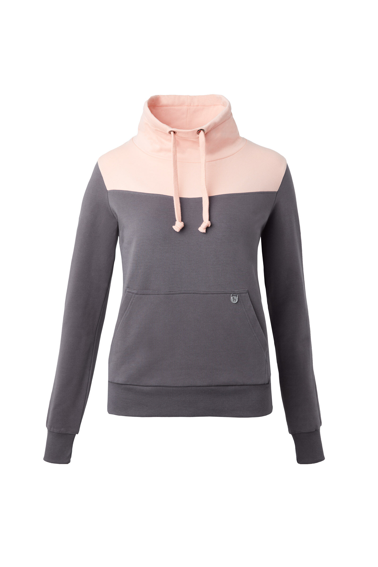High collar hoodie top women's