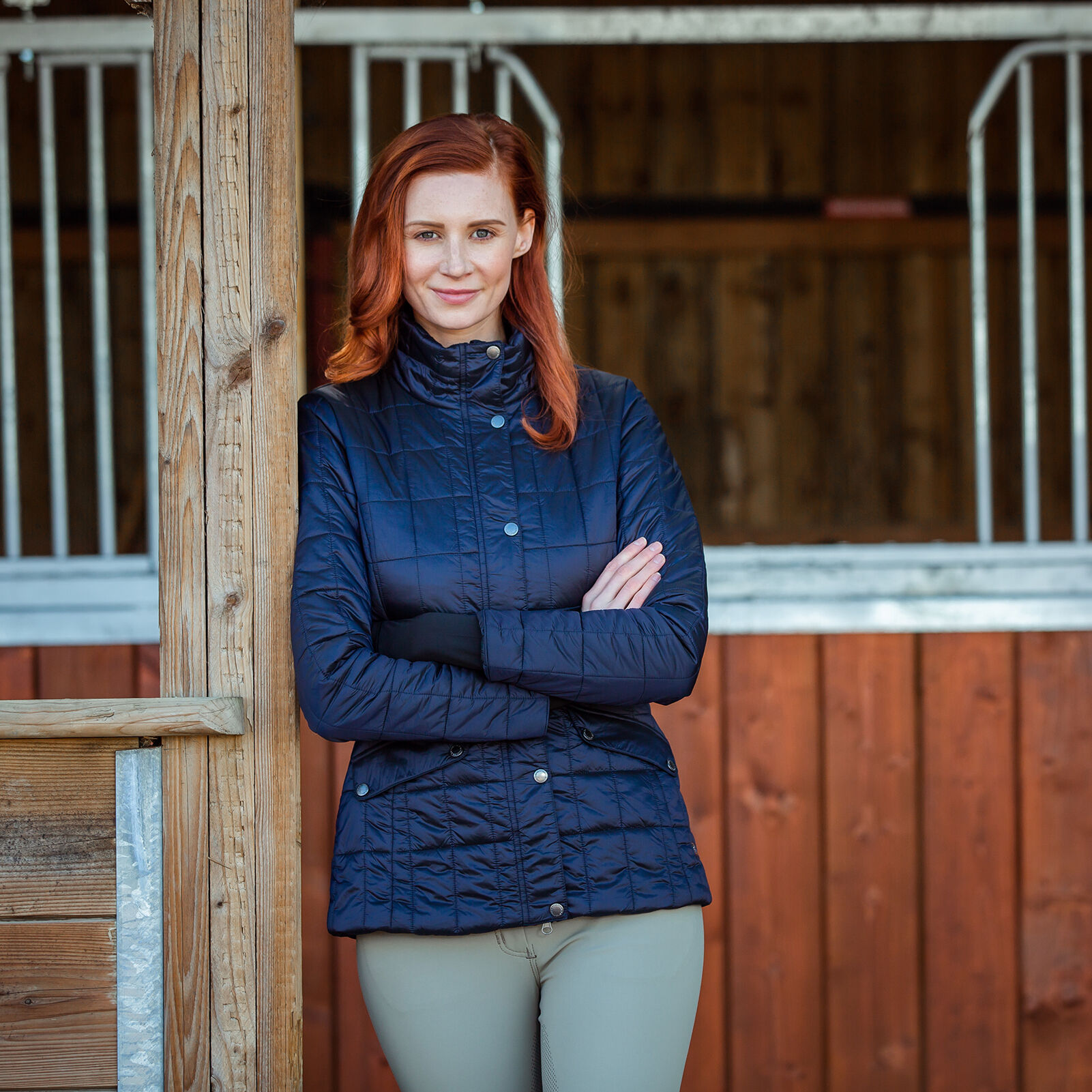 Ladies quilted riding jacket sales