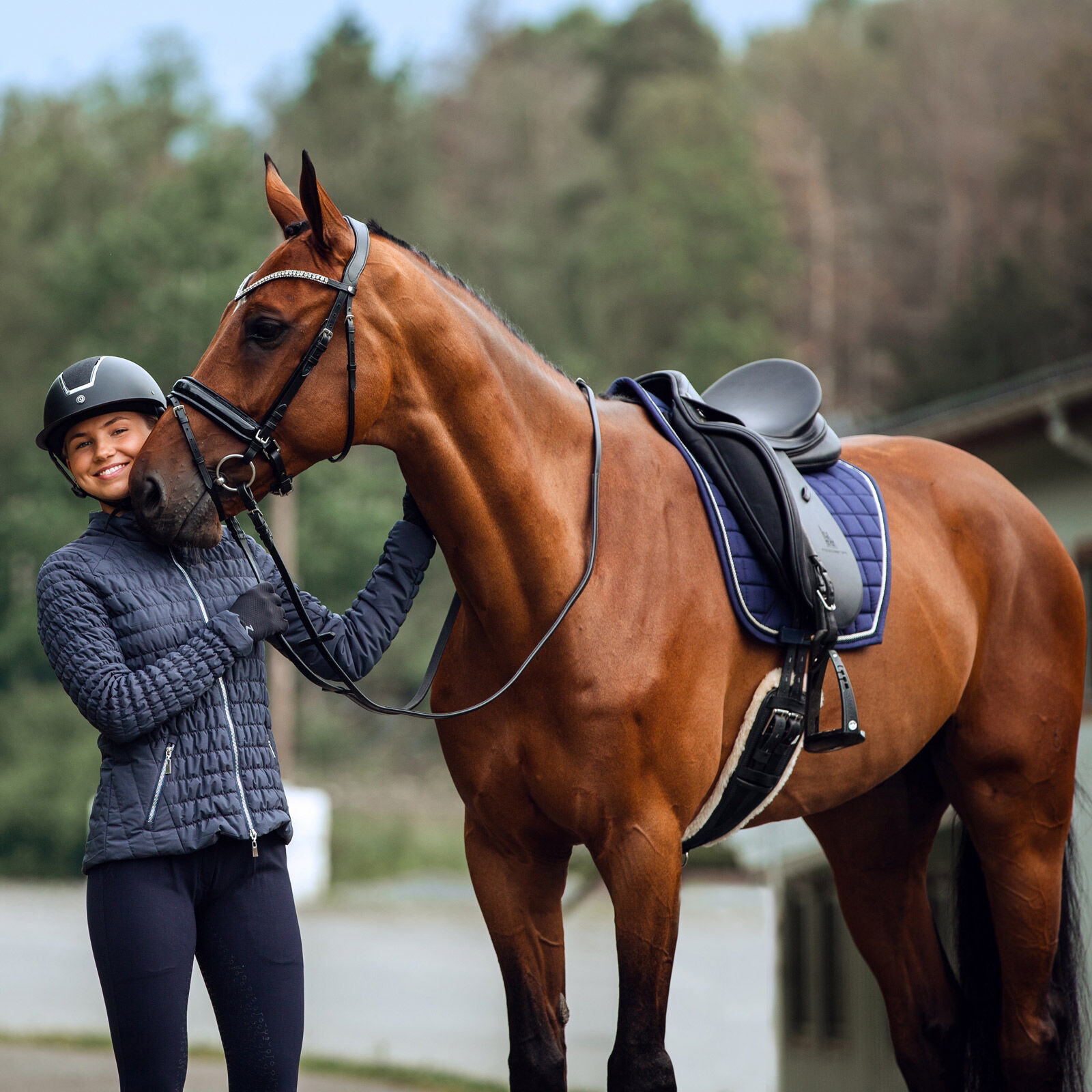 Quilted horse riding jacket sale