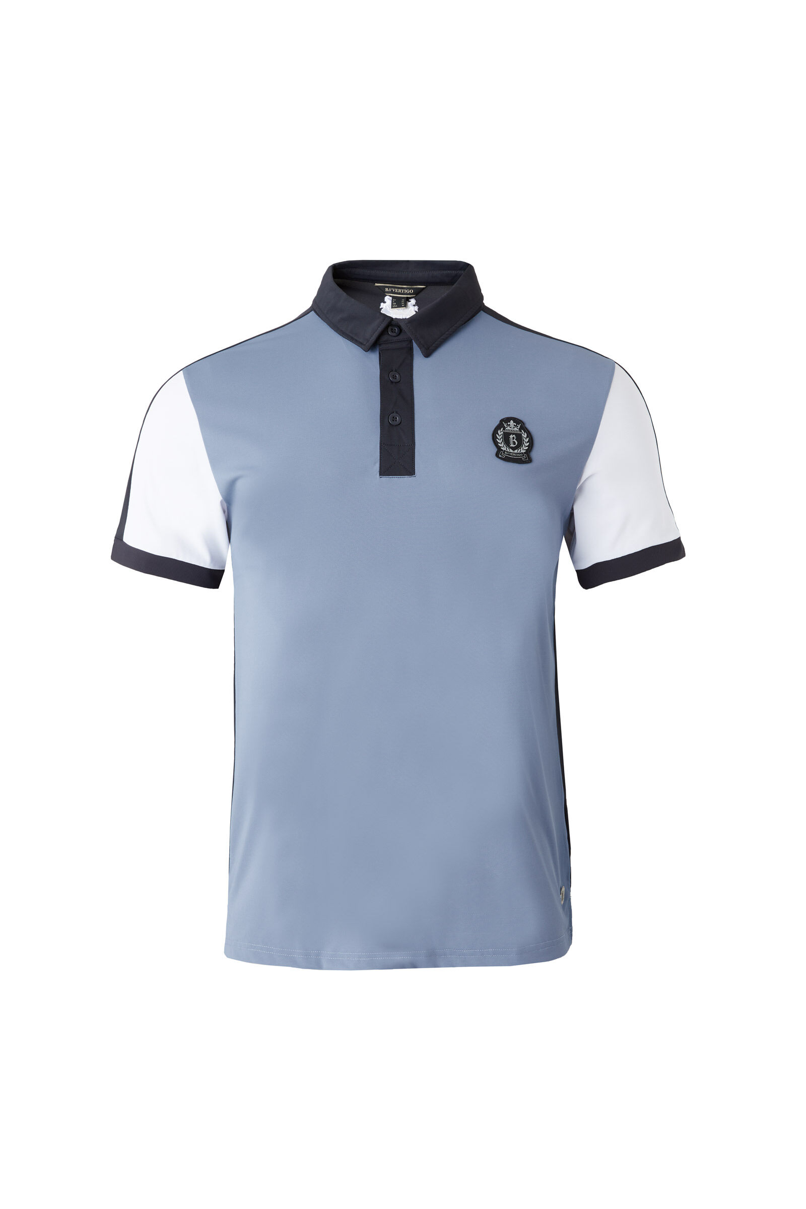 White polo shirt with light blue horse on sale
