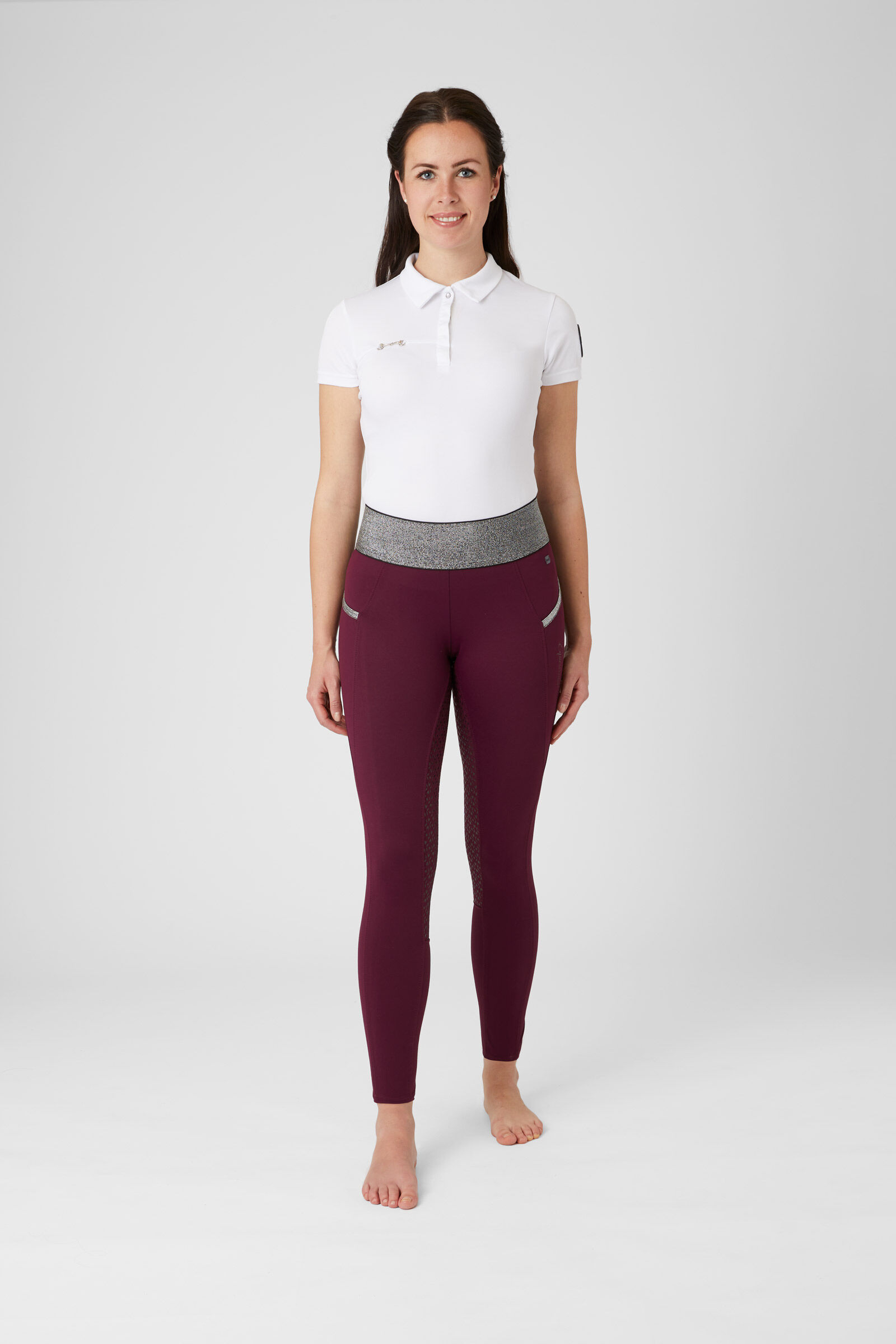 Buy Full Seat Riding Tights for Women with Glitter Waist horze.eu