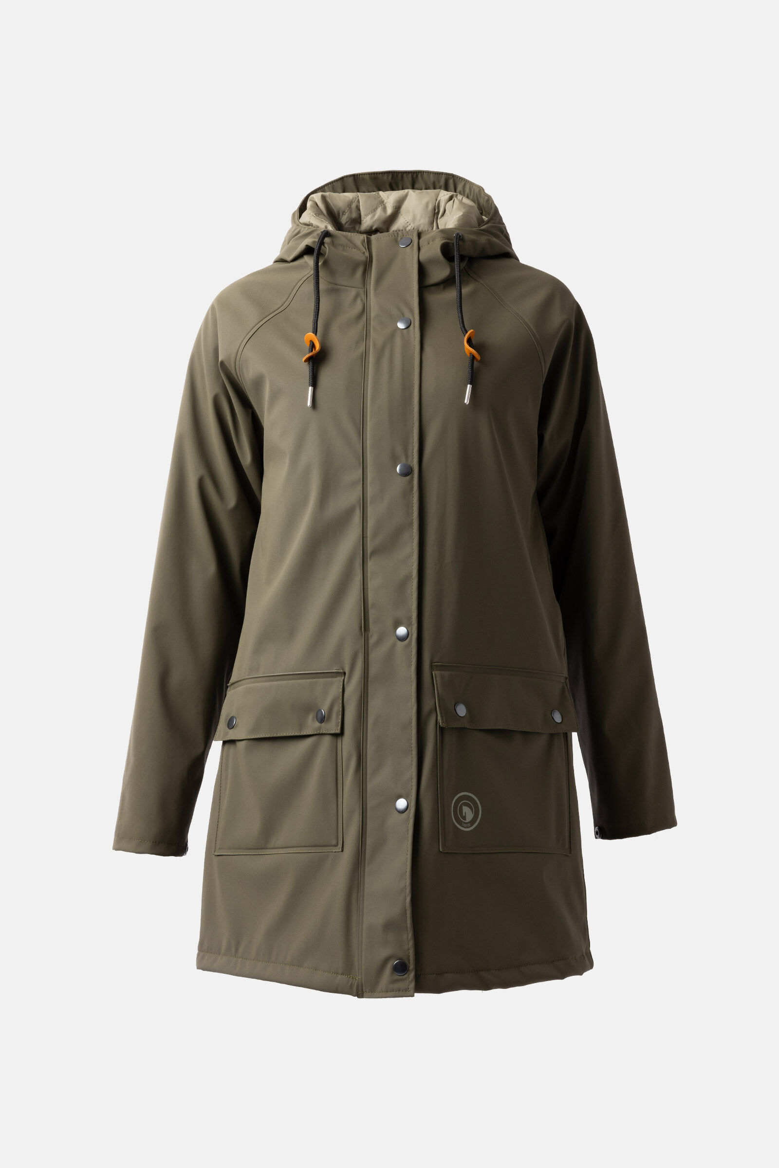 Padded raincoat with hood clearance