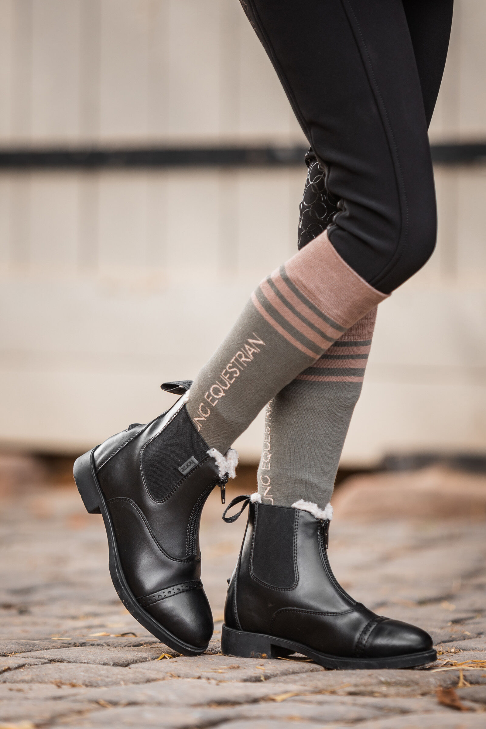 Buy Horze Wexford Kids Front Zip Jodhpur Winter Boots with Faux