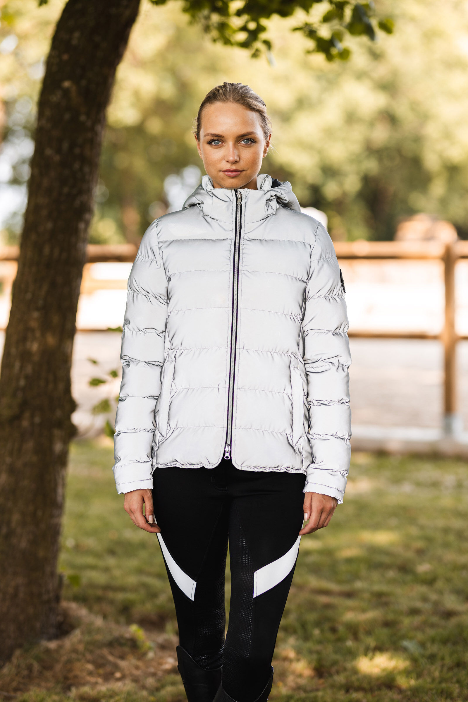 Reflective padded jacket womens hot sale