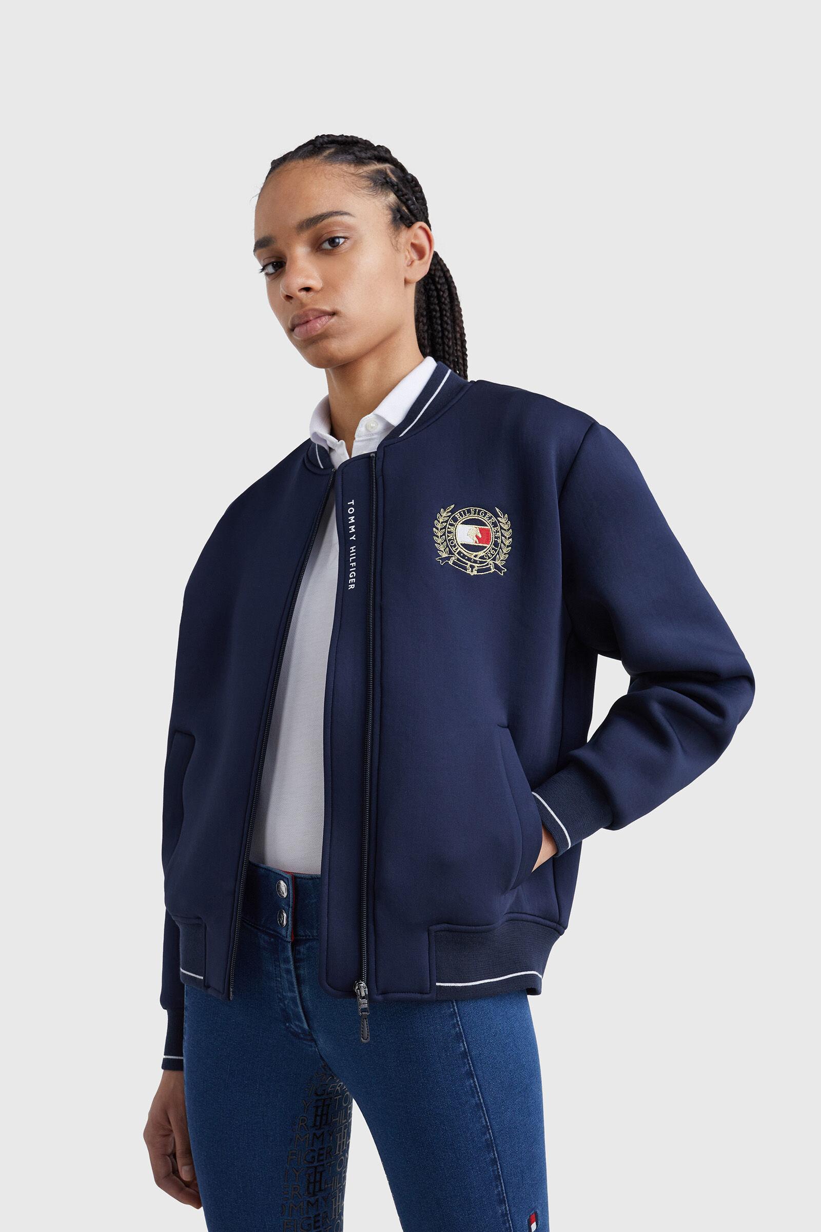 Tommy Hilfiger Equestrian Crest Bomber Sport Jacket