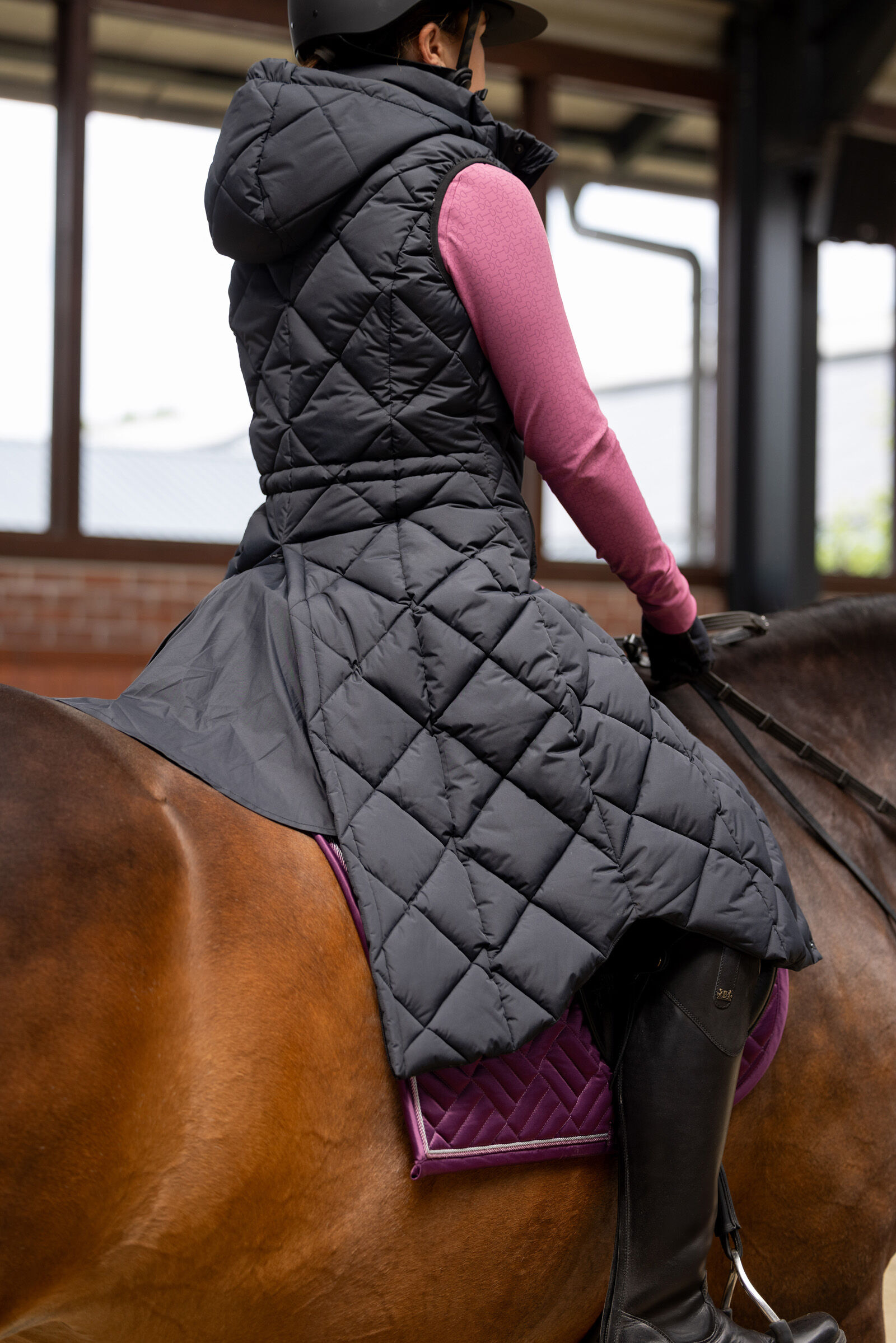 海外個人輸入 B Buy Vertigo horze.eu | Vest Riding Padded Long Women´s Gem Clothing