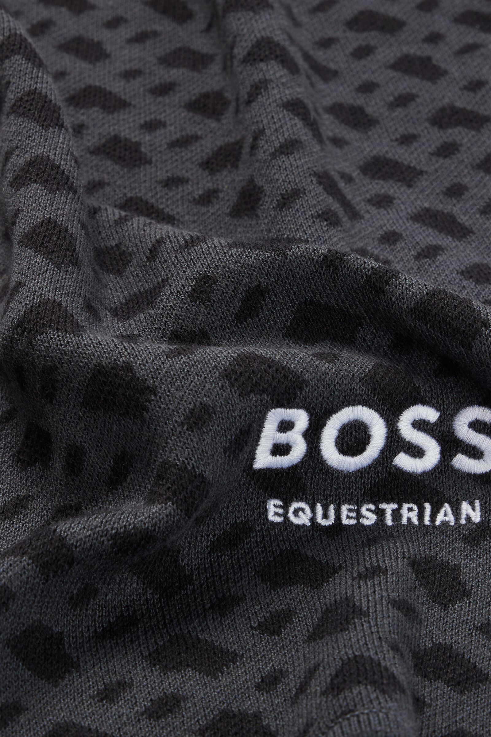 スカーフ BOSS Woman Scarf Black 50524777 001 Ylona Wool-Blend Monogram Scarf - HUGO BOSS - Smith