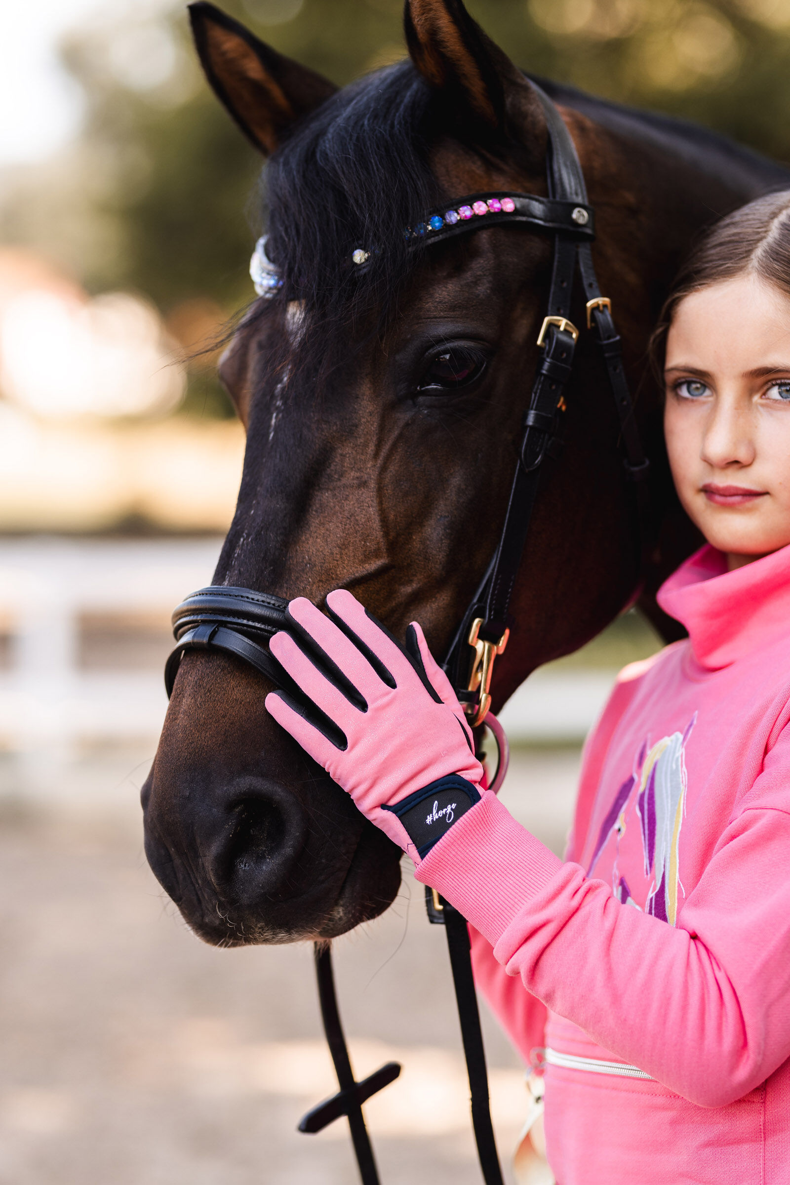 Girls horse riding sales gloves
