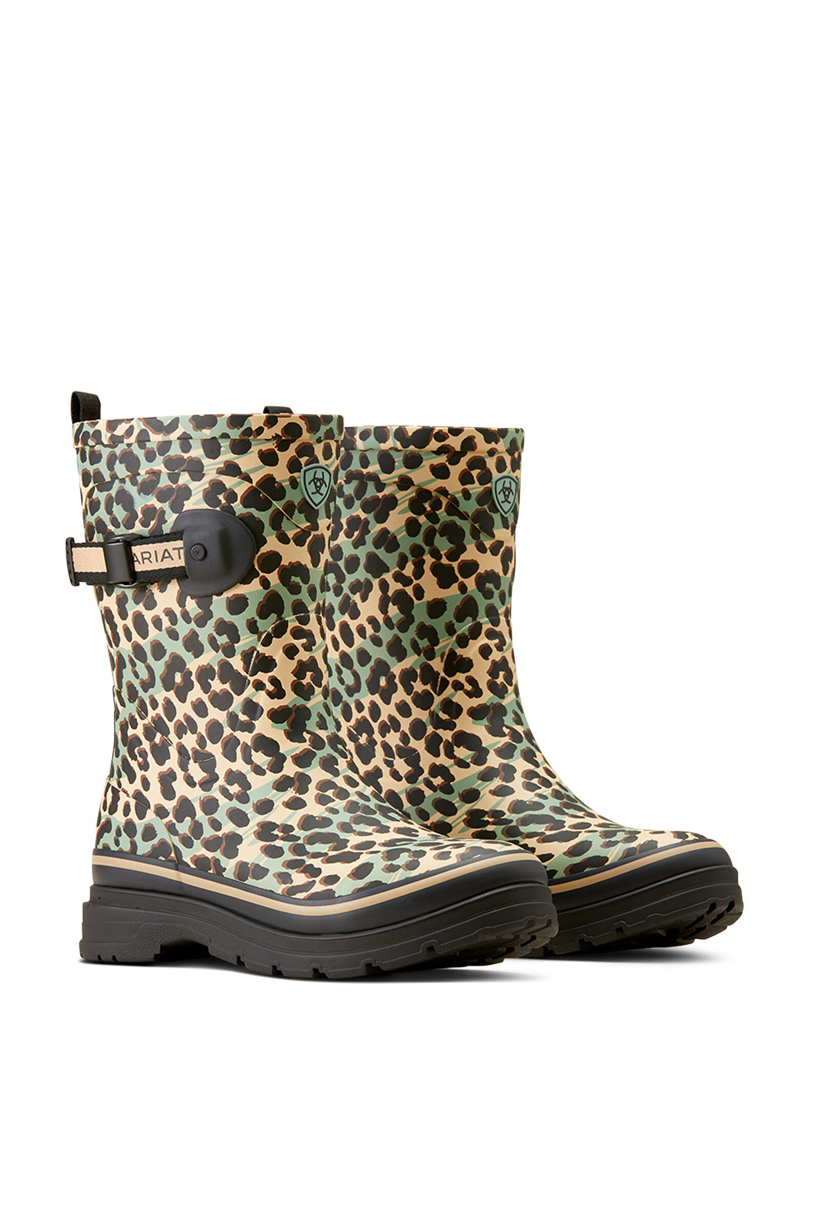 Leopard rubber boots deals