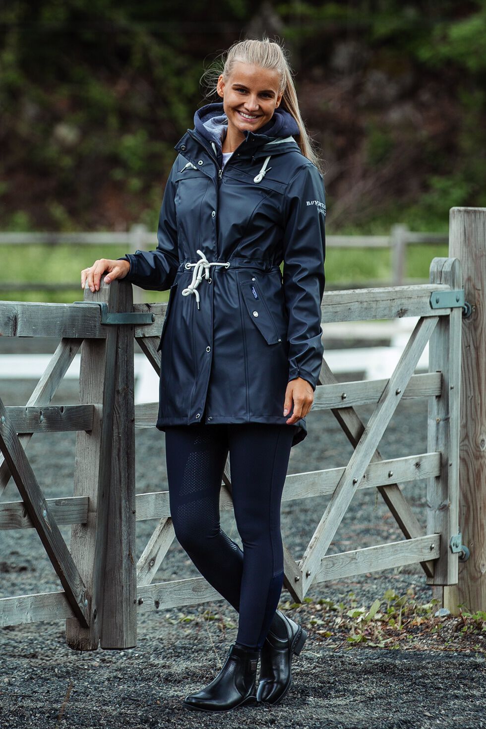 Black raincoat outfit online