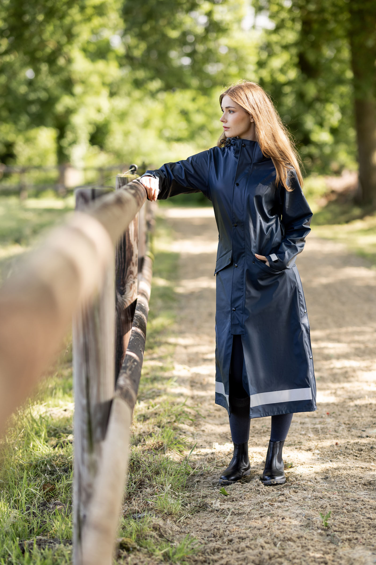 Extra long raincoat womens top