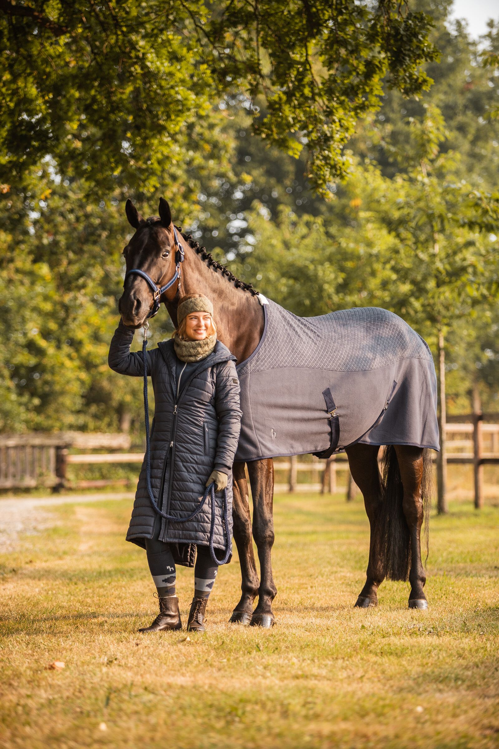 Long padded riding coat on sale