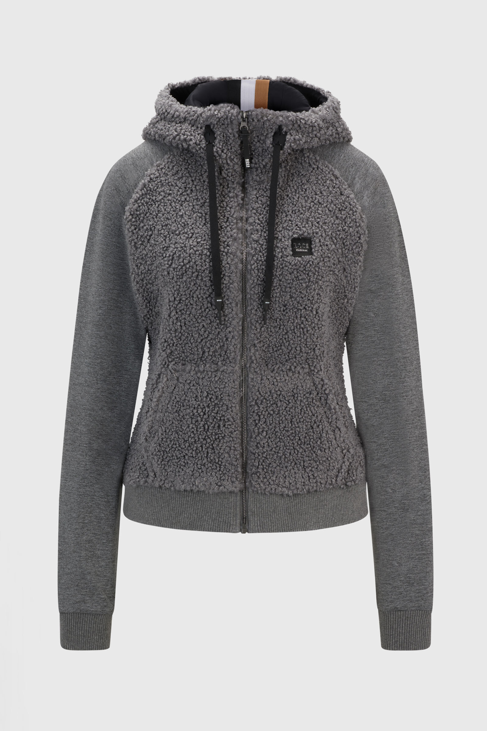 Buy Boss Riva Teddy Hybrid Zip Hoodie horze.eu
