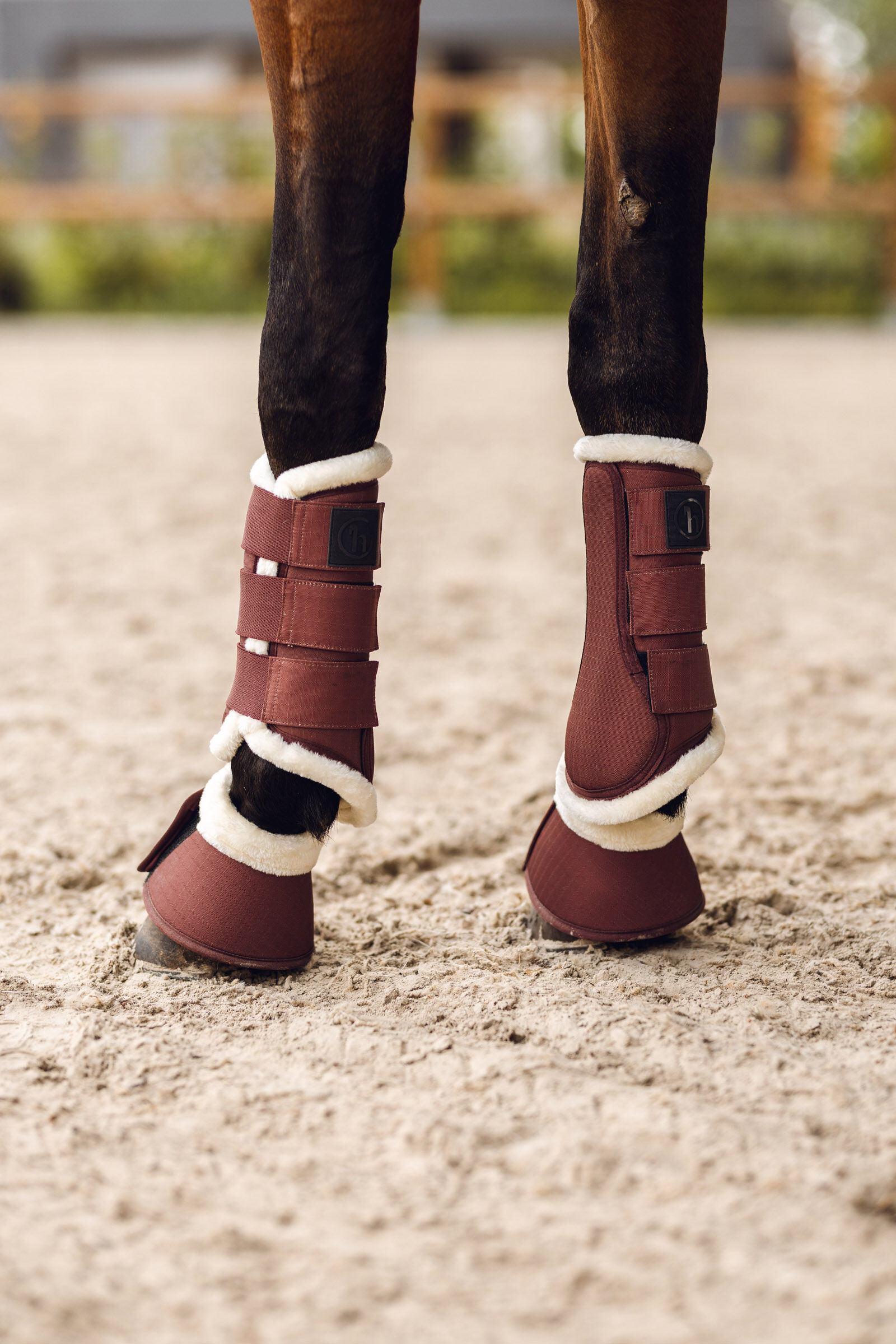 Burgundy brushing boots hot sale
