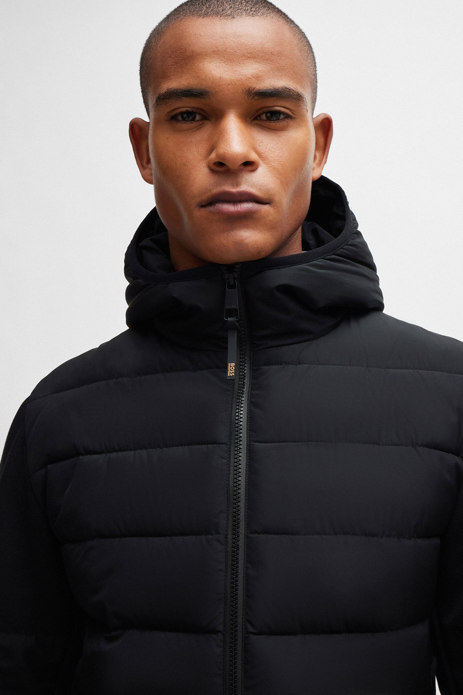 Mens hybrid puffer jacket top