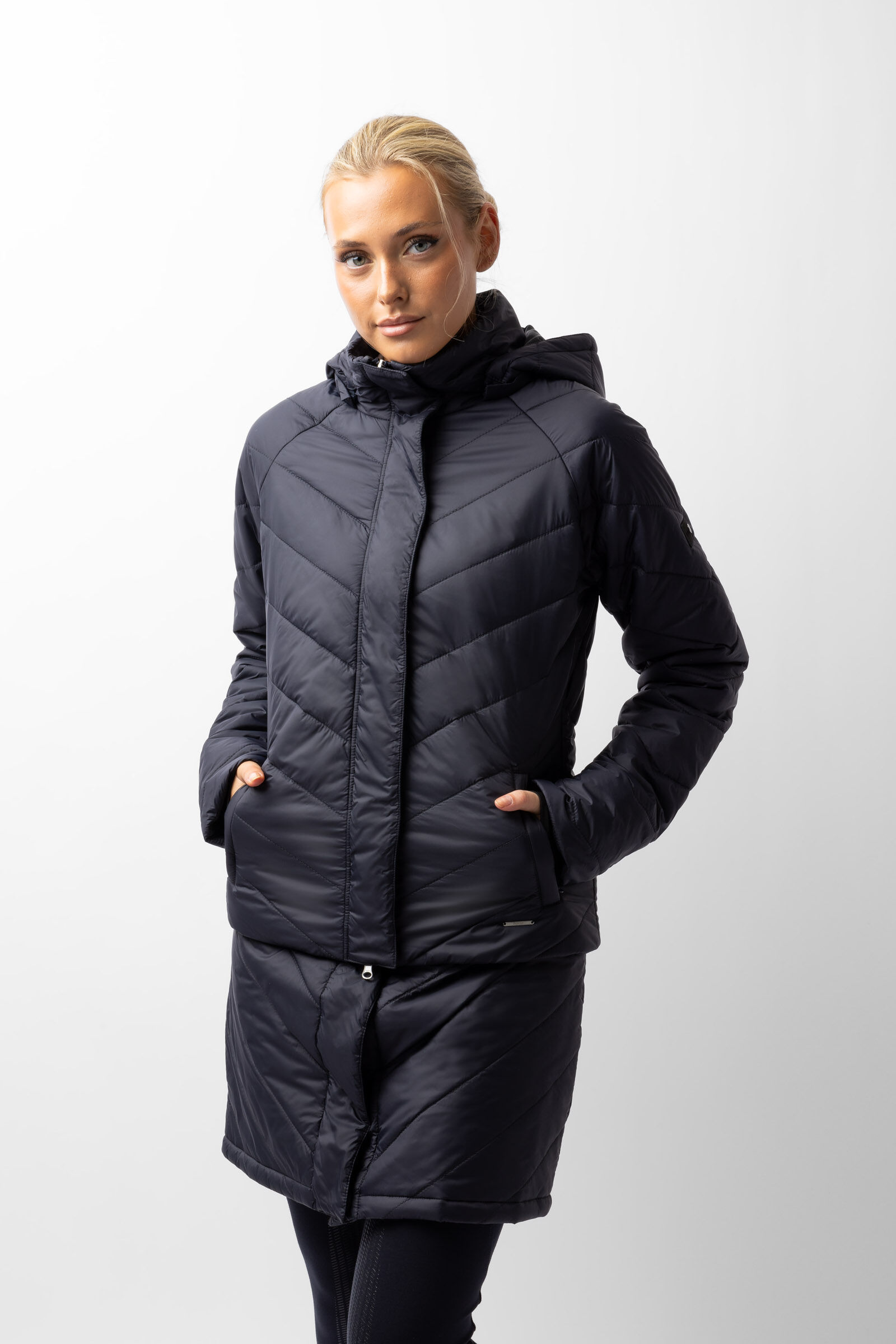 Aurora womens down jacket black store