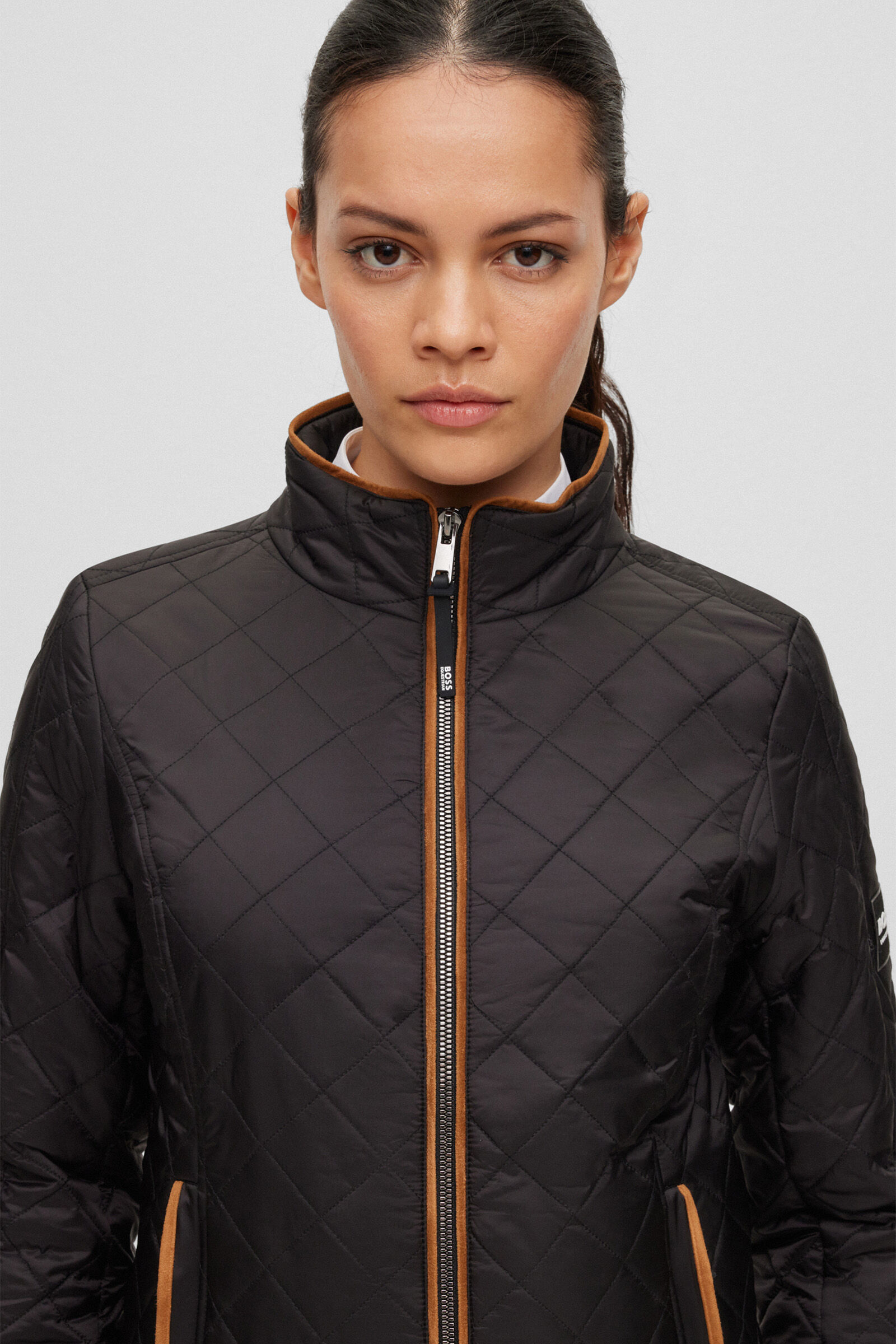 Boss leather new arrivals jacket womens