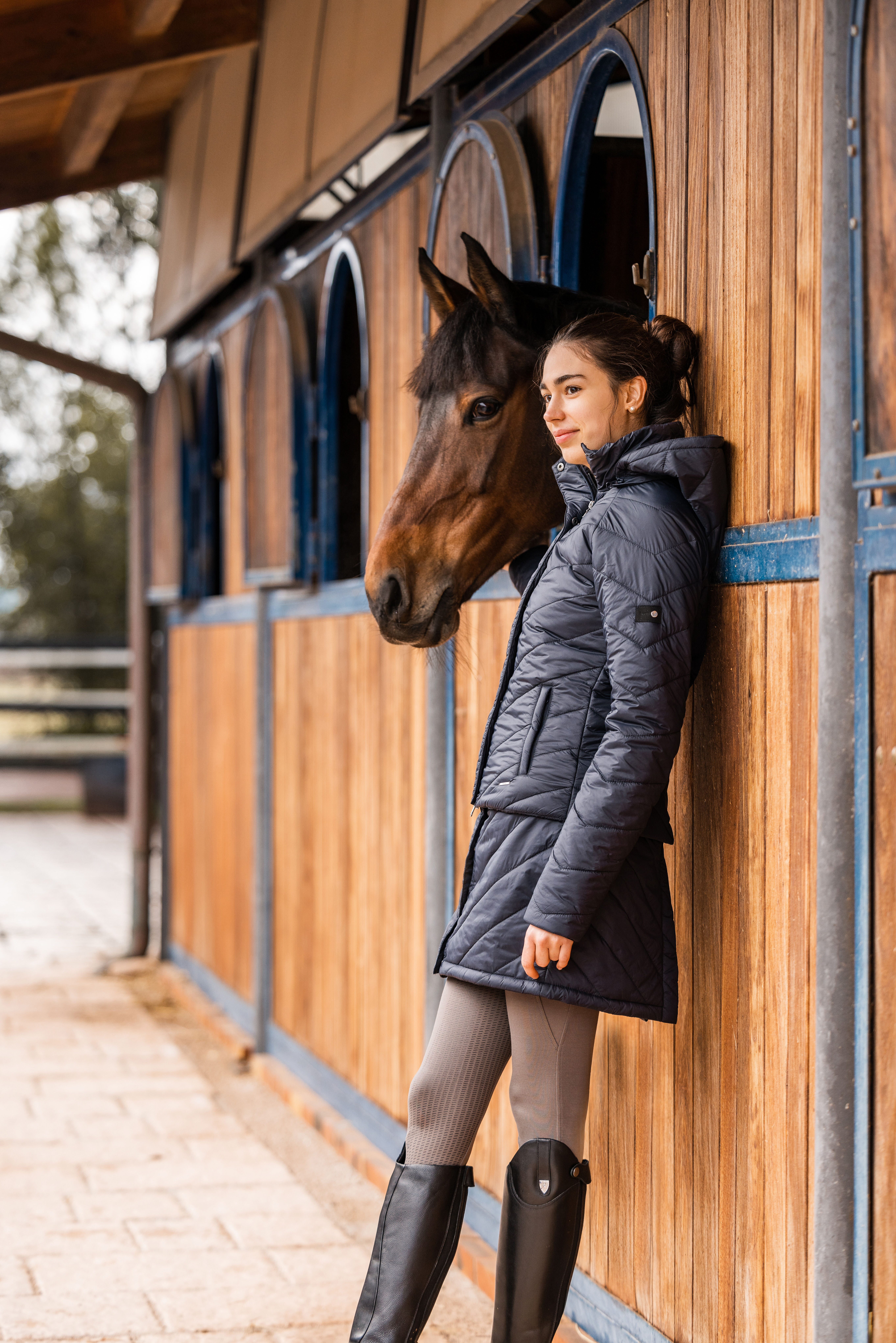 Long padded horse hot sale riding coat