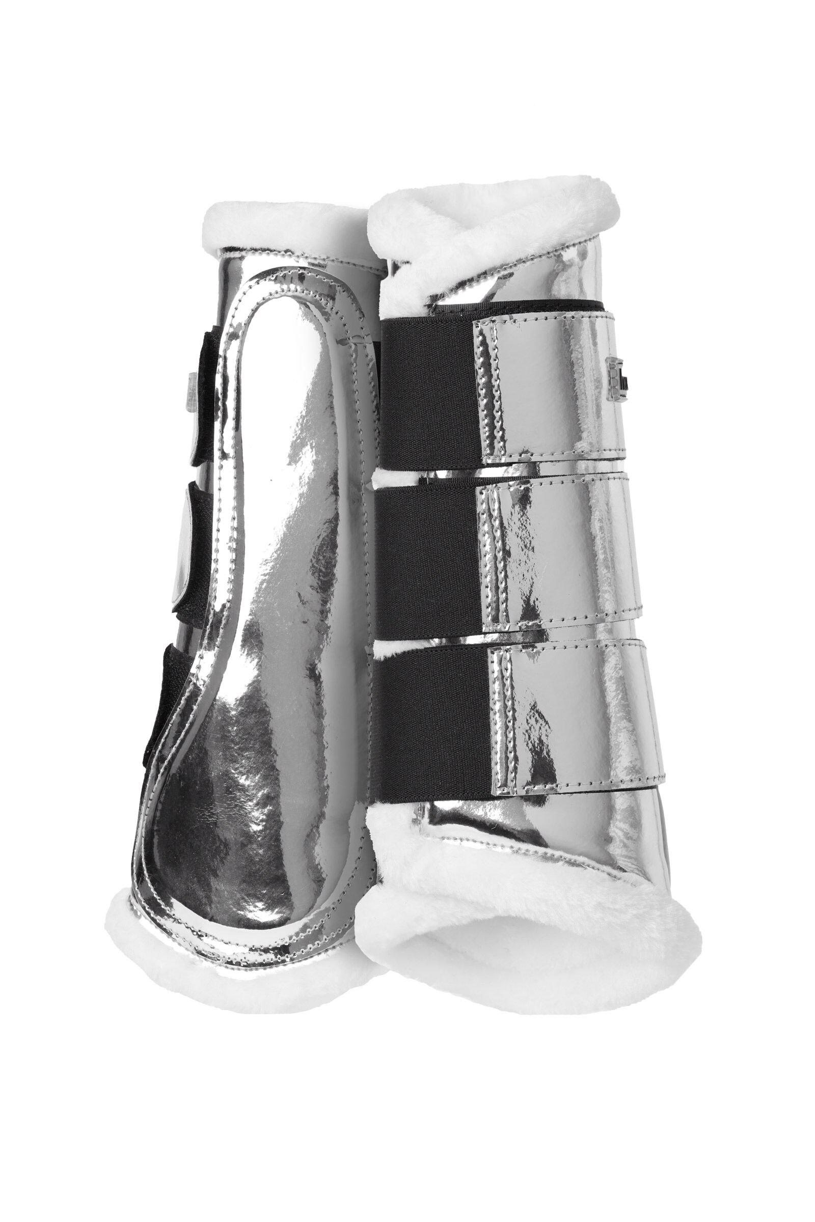Silver shiny cheap boots