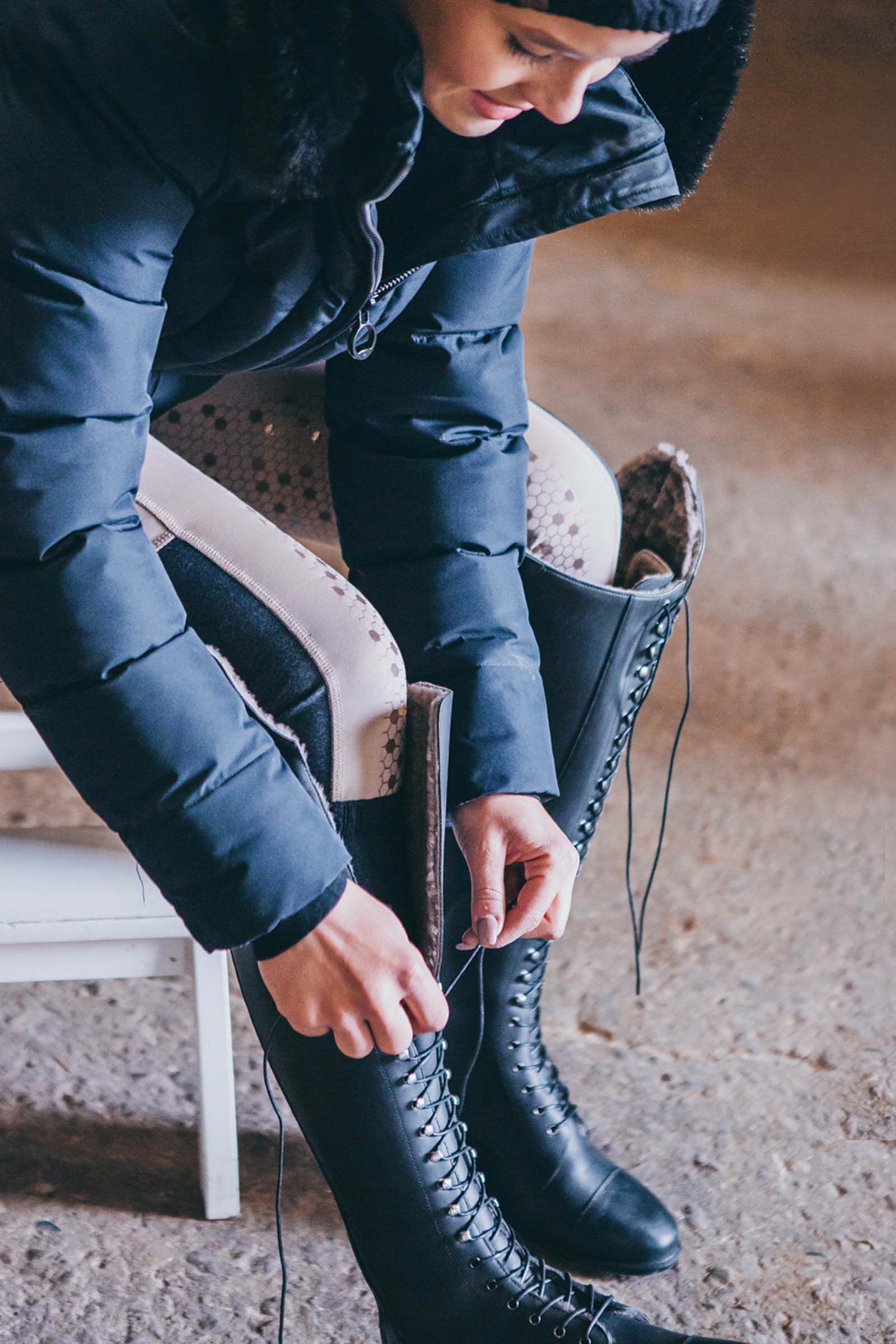 Womens tall sales black combat boots